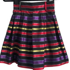 Vintage Striped Rainbow Mini Skirt Fits XS Bought In Italy 1980s